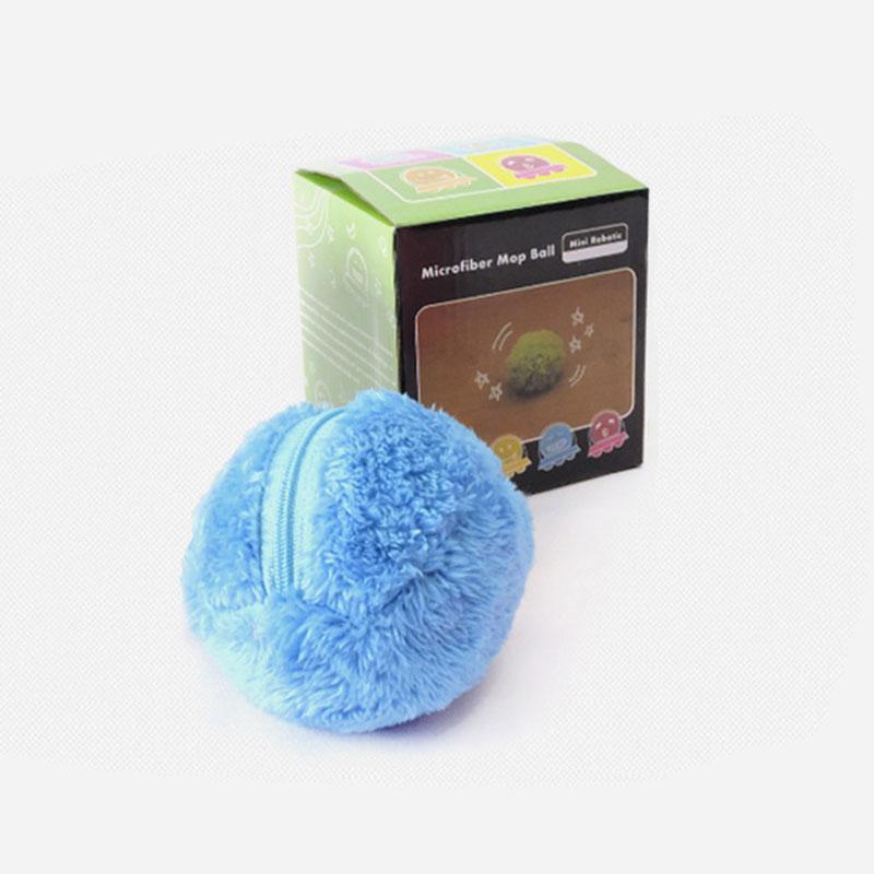 Interactive smart pet electric rolling ball with a colorful plush cover, keeping your cat or dog entertained.