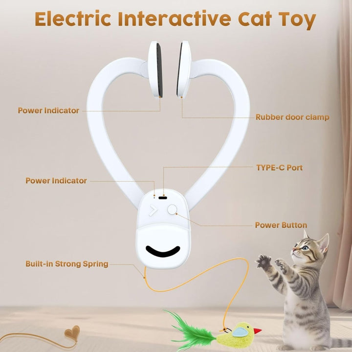 Interactive bird toy for indoor cats, providing stimulating motion-activated play & much-needed activity.
