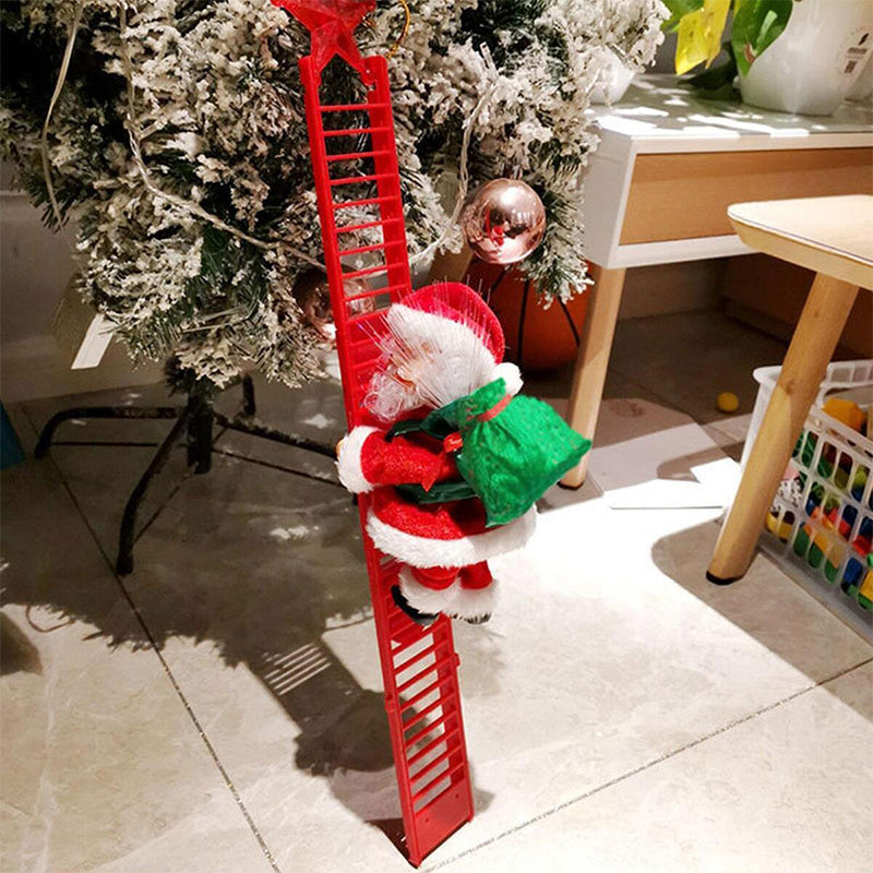 Musical Christmas Santa for holiday decoration, animated plush toy fun