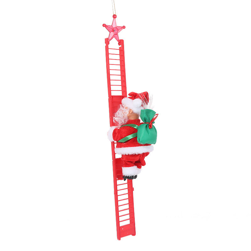 Plush Santa toy with climbing feature, musical and animated, great Christmas decor