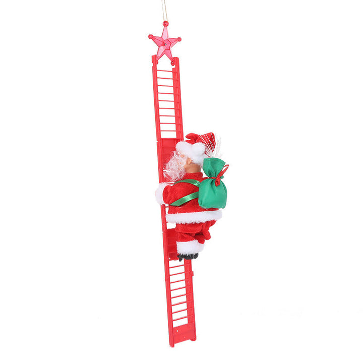 Plush Santa toy with climbing feature, musical and animated, great Christmas decor
