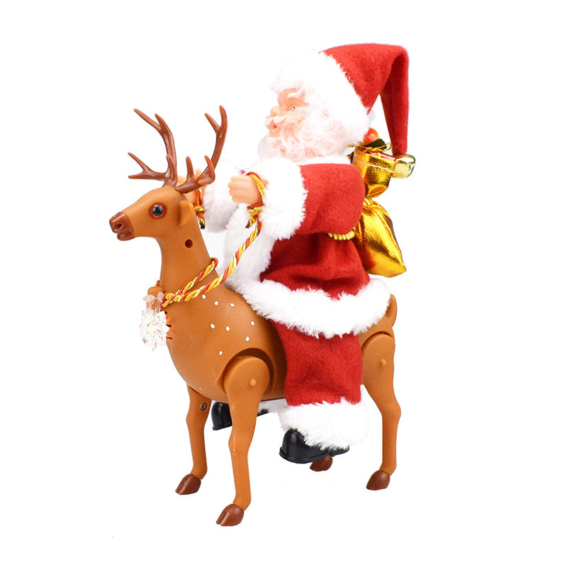 Festive musical Santa plush toy, designed to climb, unique Christmas decor