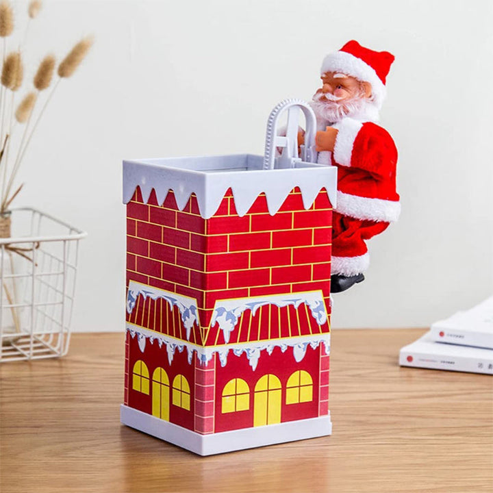 Christmas Santa toy in action, musical and climbing, fun holiday gift for children