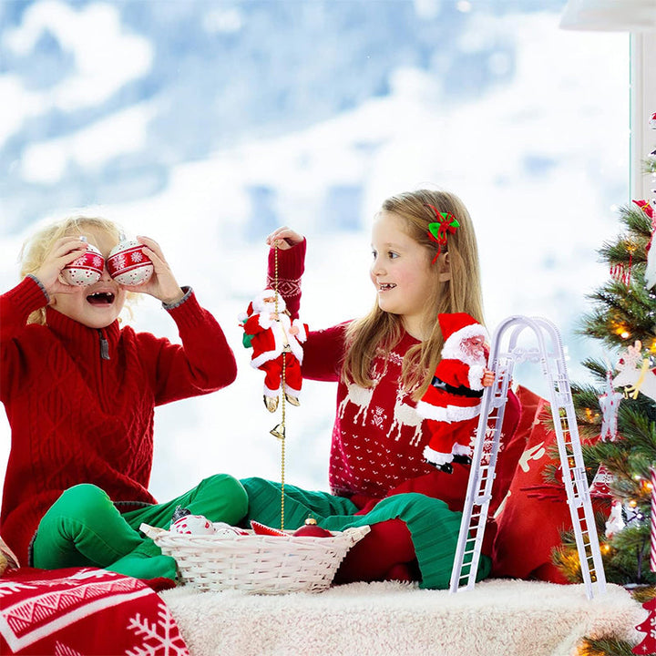 Animated Santa decor, musical climbing action, brings festive spirit to any home
