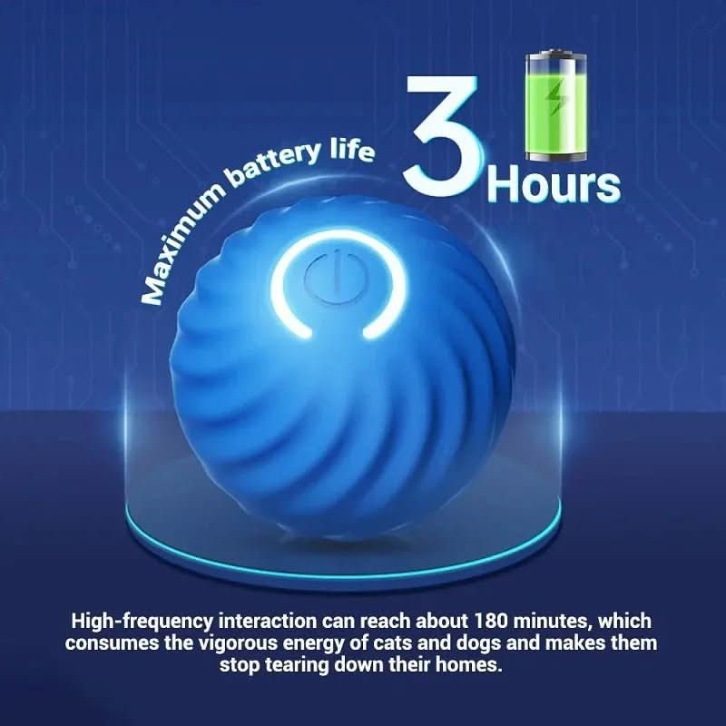 Automatic moving interactive dog toy ball, durable and smart, ensures engaging playtime & mental challenge.