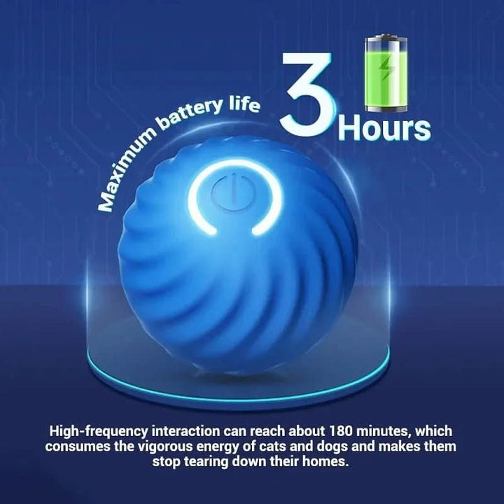 Automatic moving interactive dog toy ball, durable and smart, ensures engaging playtime & mental challenge.