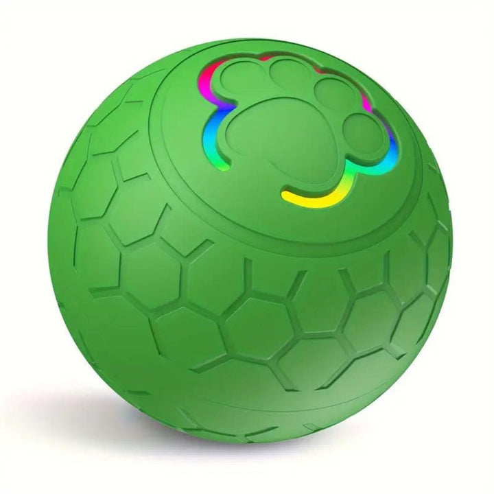 Blue SmartBounce interactive dog toy ball, perfect for outdoor playtime.