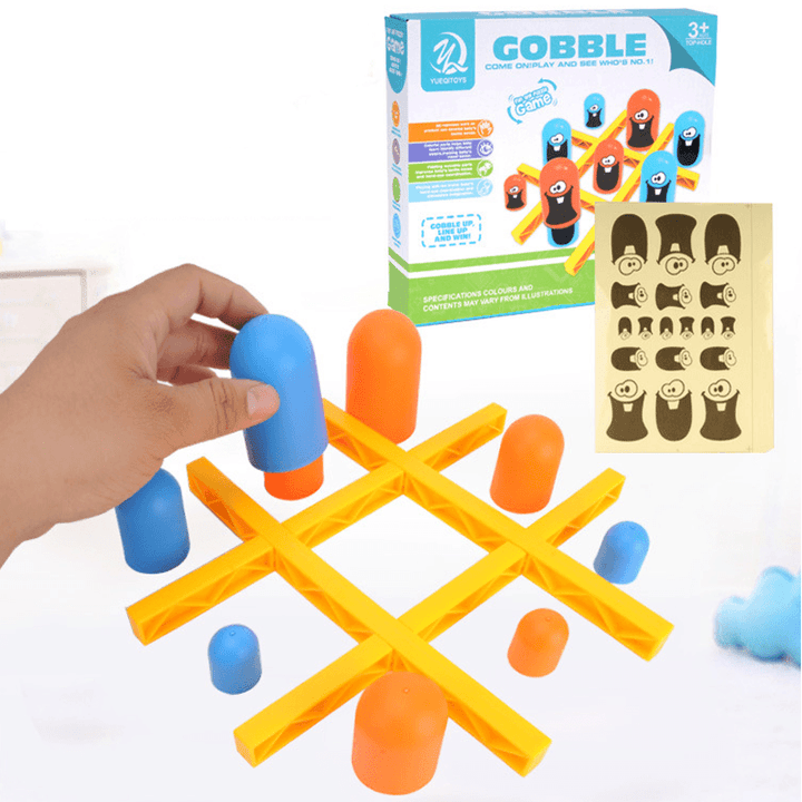 Kids playing strategy Tic-Tac-Toe board game, learning logical thinking and problem-solving