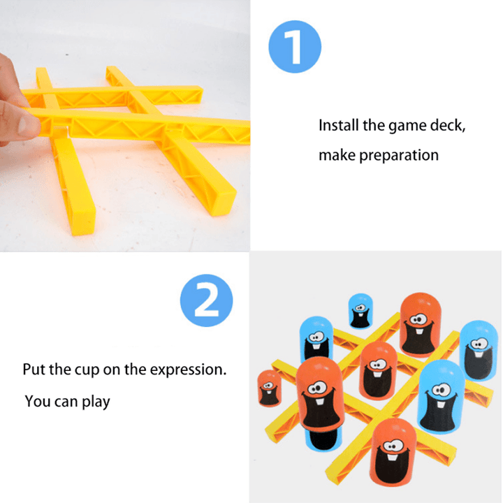 Educational Tic-Tac-Toe game board with clear grid, an ideal gift for kids to develop strategy
