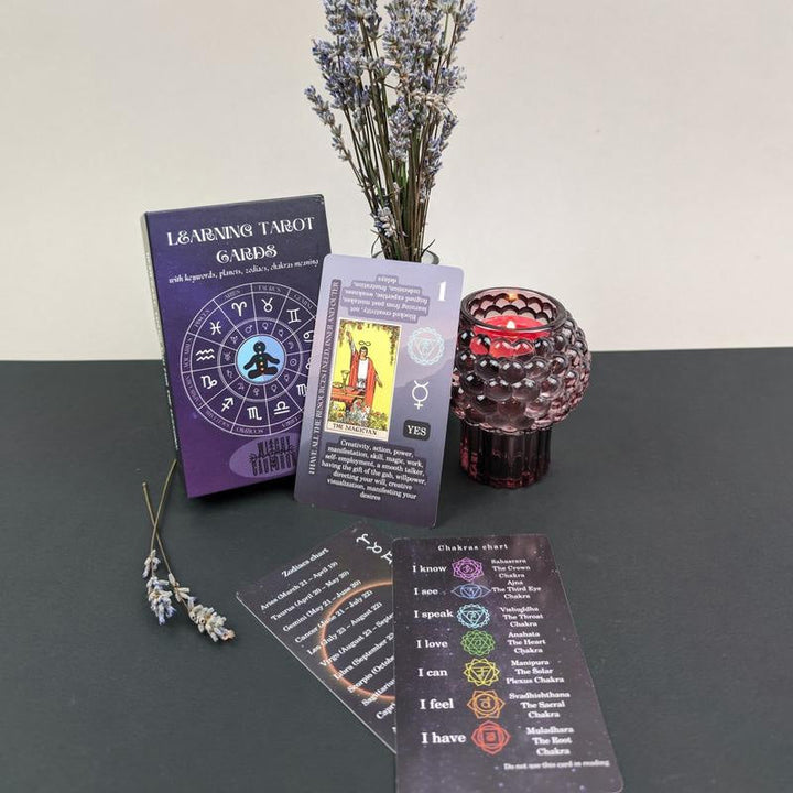 Intuitive Tarot Card Deck stacked neatly, showcasing the gold-gilded edges popular in spiritual tools.