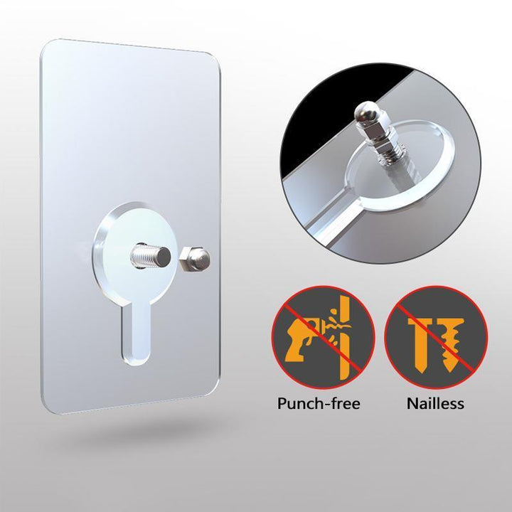 Set of invisible adhesive hooks, perfect for damage-free kitchen wall organization
