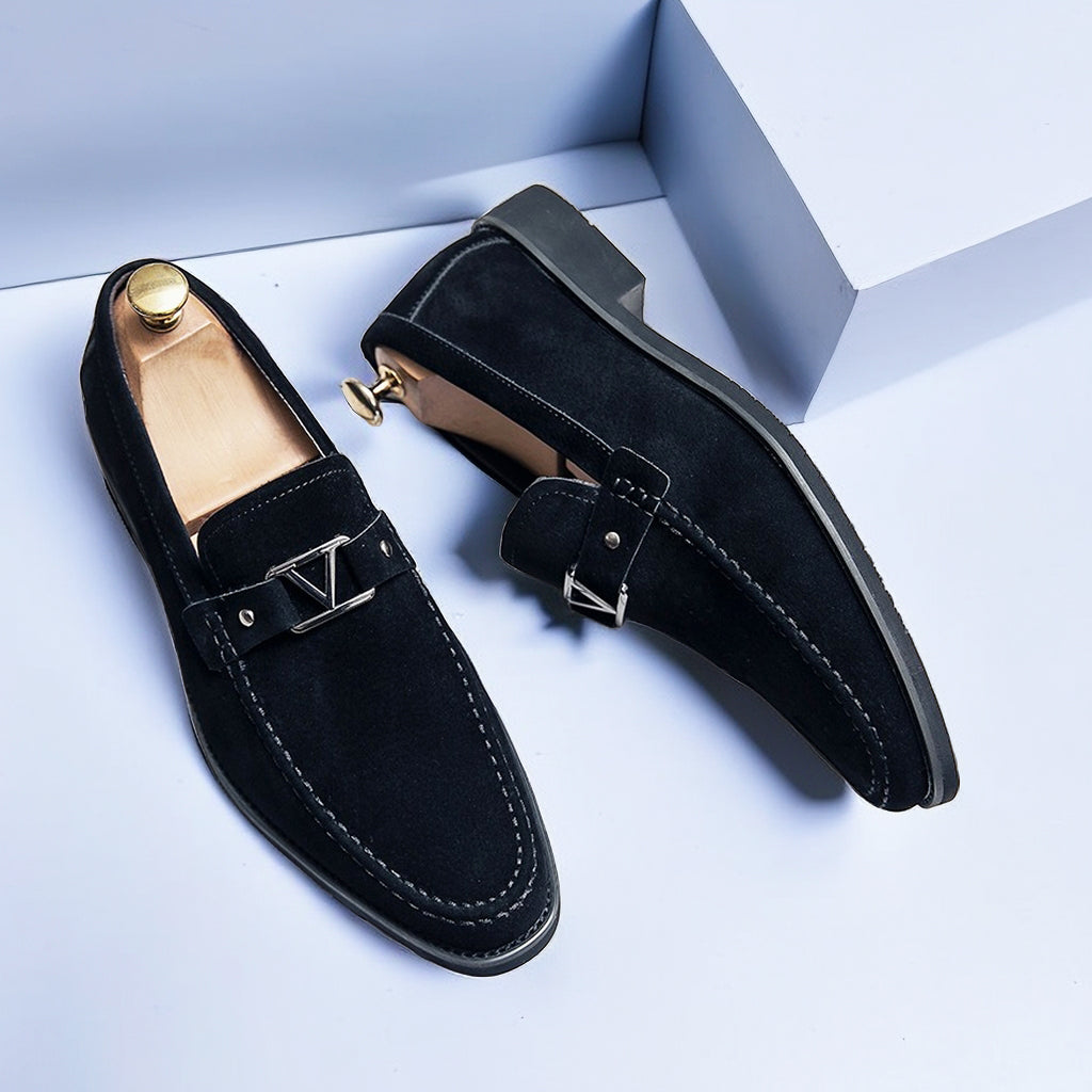 Italian style men's slip-on loafers. Elegant, comfortable footwear for formal & casual wear. Versatile classic.