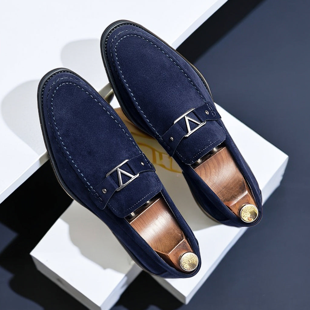 Classic men's slip-on loafers, perfect for formal events or business casual. Comfortable, timeless Italian design.