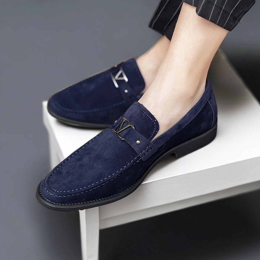 Versatile men's Italian slip-on loafers. Comfortable, classic elegant footwear for formal, casual, & business casual outfits.