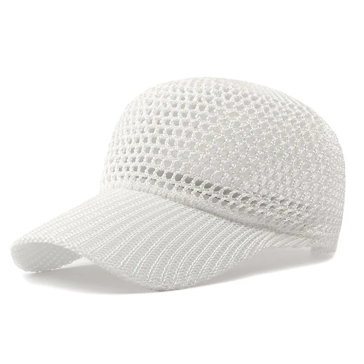 Khaki unisex breathable mesh classic cap, perfect for summer headwear and sun protection
