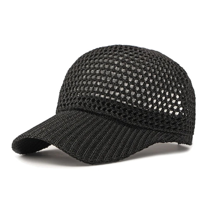 Product shot of the unisex breathable mesh classic cap, showcasing its structured design