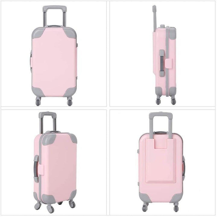 Children's 18-inch doll travel suitcase, inspiring imaginative pretend play & exciting doll adventures.