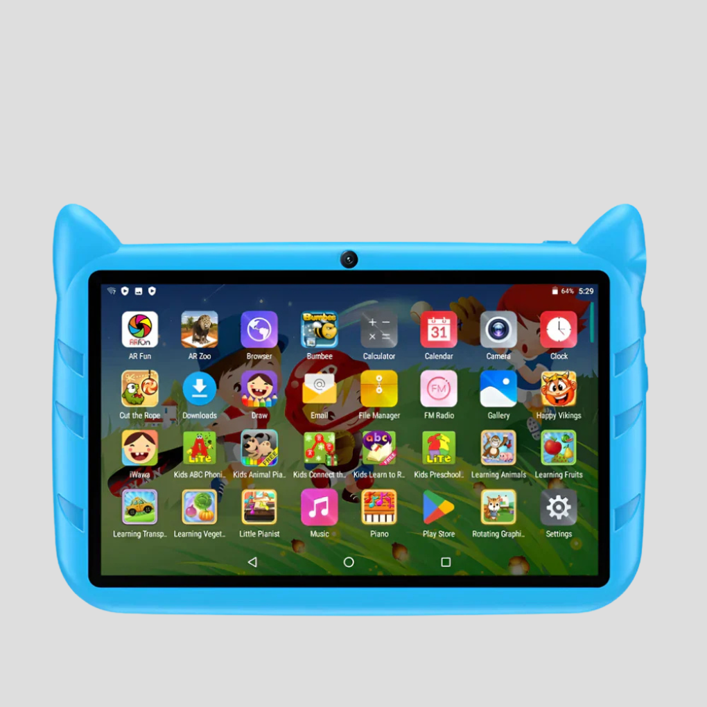 Child-friendly 7-inch tablet for kids. Fast 5G WiFi & ample storage for digital learning and fun entertainment.