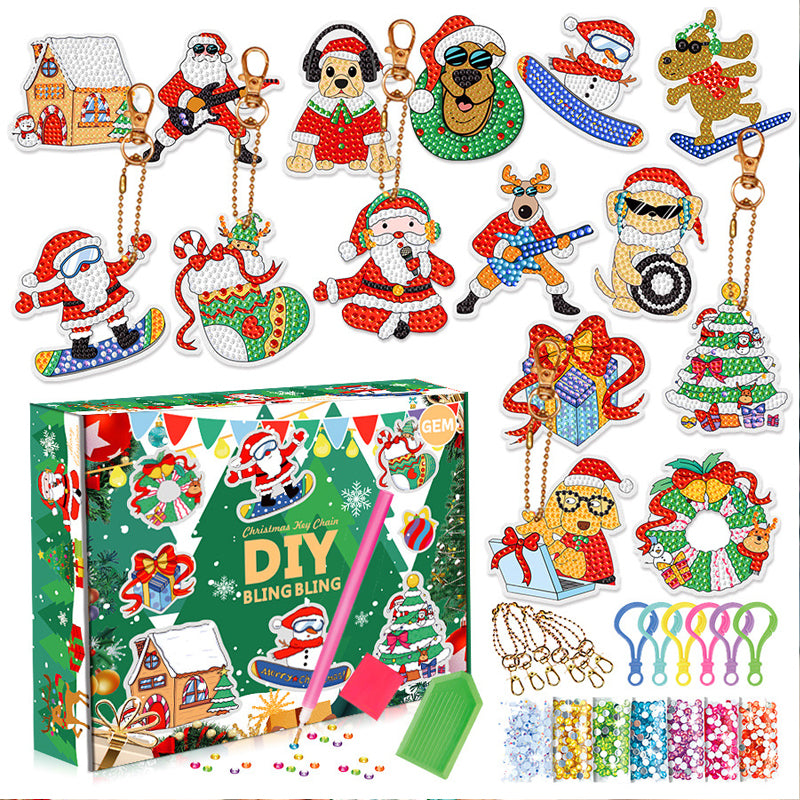 Gingerbread man diamond painting sticker, a festive kids' craft