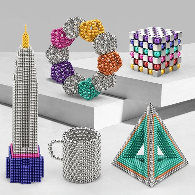 Kids' colorful magnetic building balls for creative play & STEM learning. Fun construction set & sensory toy.