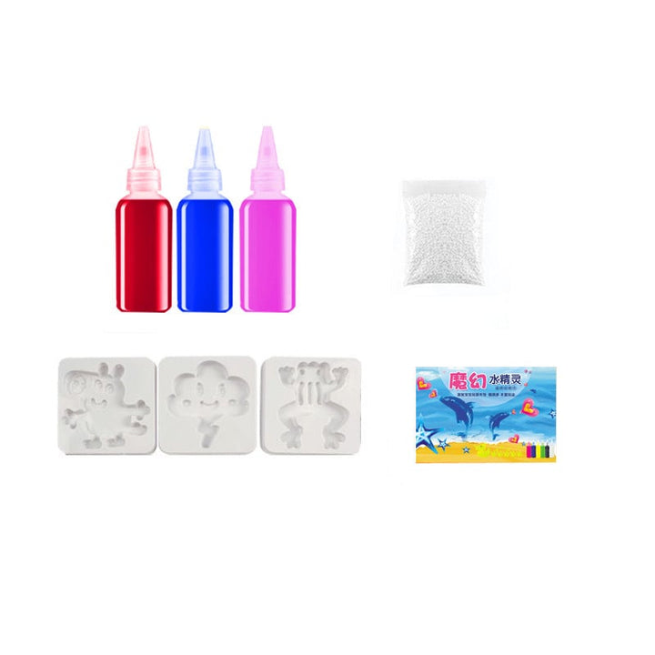 Tray with various animal-shaped molds for the Aqua Gel Sensory Toy Set, sparking creativity