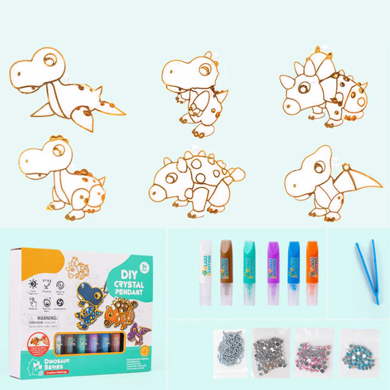Non-toxic Kids DIY Crystal Art Craft Kit, encouraging creativity and fine motor skills