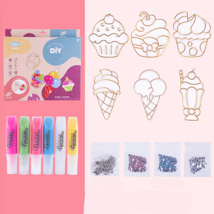 Packaged Kids DIY Crystal Art Painting Craft Kit, ideal creative gift for young artists