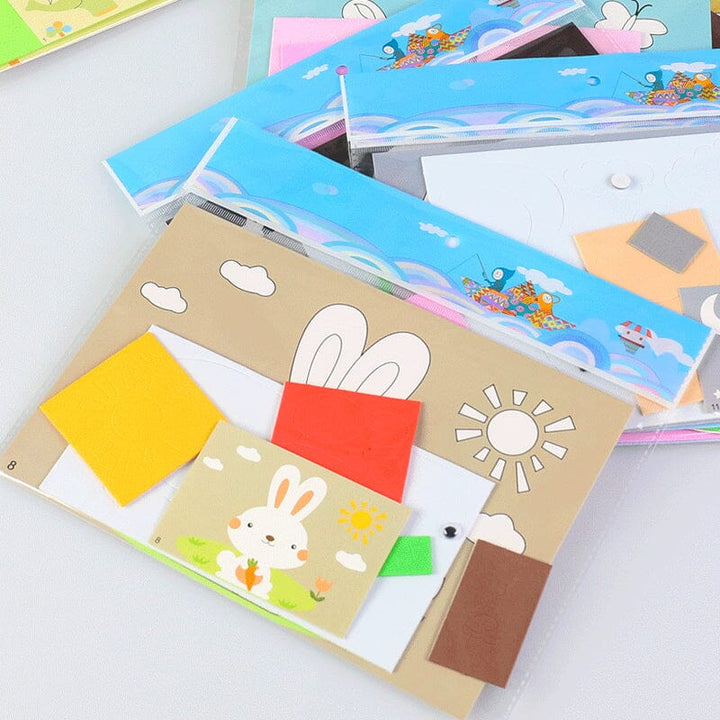 Packaging for Kids DIY Fun Foam Sticker Art Kit, highlighting 'animal craft' and 'transportation craft' themes.