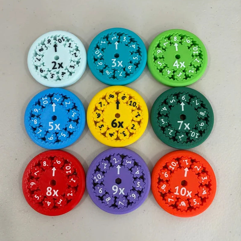 Kids' gift: a brightly colored Math Fidget Spinner, fun and educational toy
