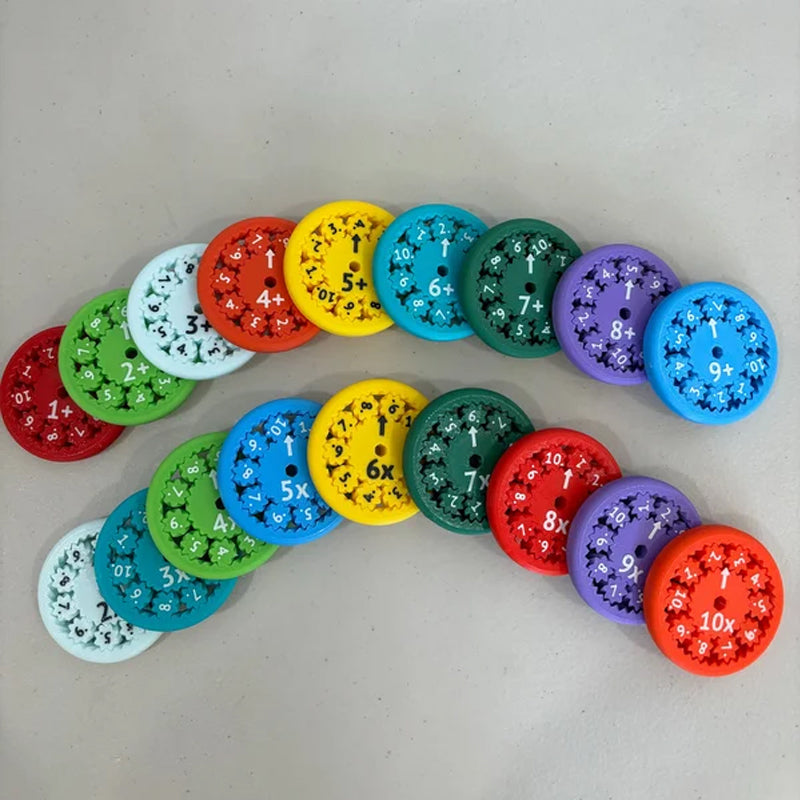 Math Fidget Spinner with clear number markings, for easy arithmetic practice