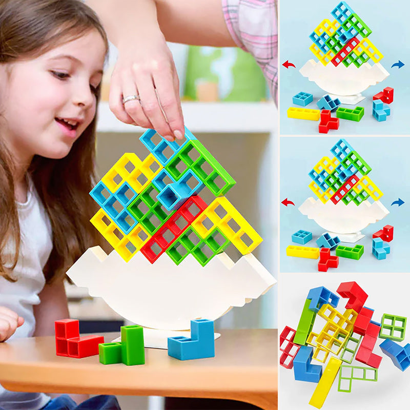 Kids' Educational Swing Stack-Up Balance Toy made of colorful ABS plastic, promoting cognitive development.