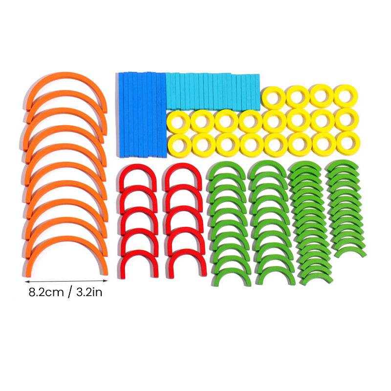 Close-up of a specific puzzle challenge from the Kids' Educational Wooden Puzzle Logic Training Set