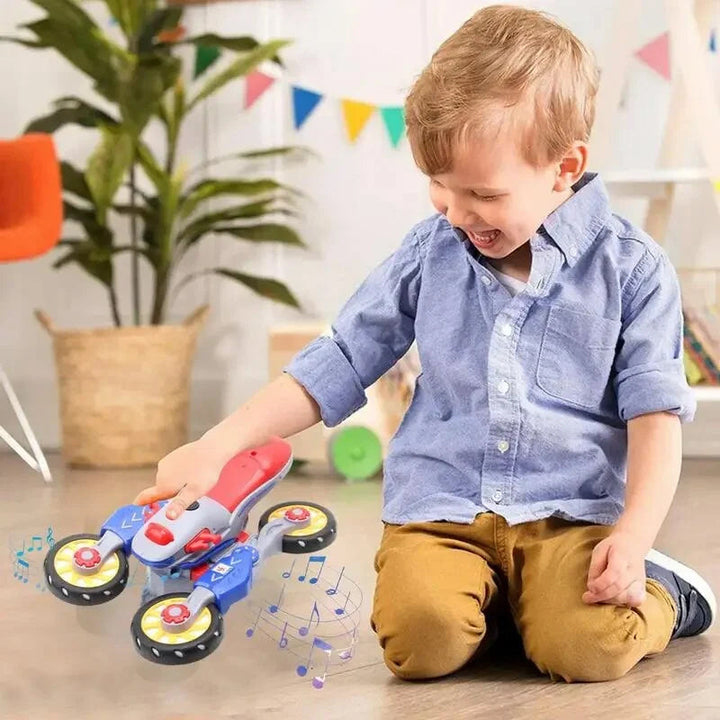 Durable kids' electric transforming motorcycle, gift for children