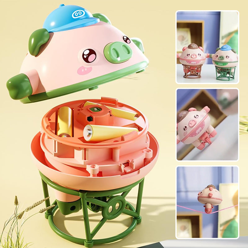 Children's balancing pig toy, an enchanting wobble friend for hours of interactive fun and play.