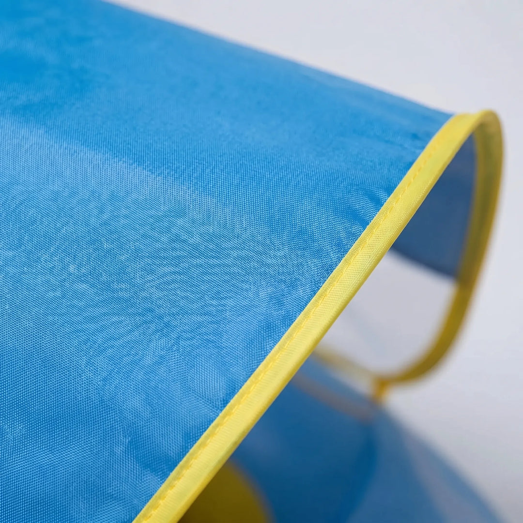 Bright kids' car pool float with sun protection canopy, an inflatable water toy perfect for baby & toddler swim.