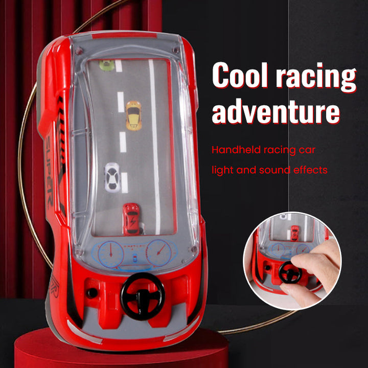 Close-up of Kids' Car Adventure Game, showing intricate track design and small toy cars, interactive fun