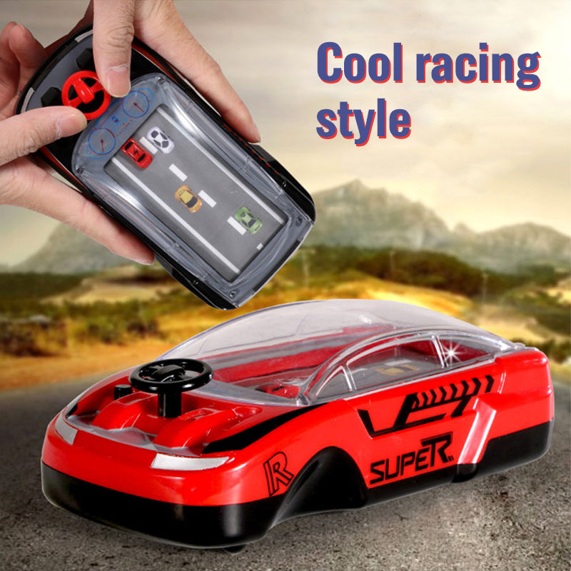 Top-down view of Kids' Interactive Car Adventure Game, highlighting multiple challenges and car movement