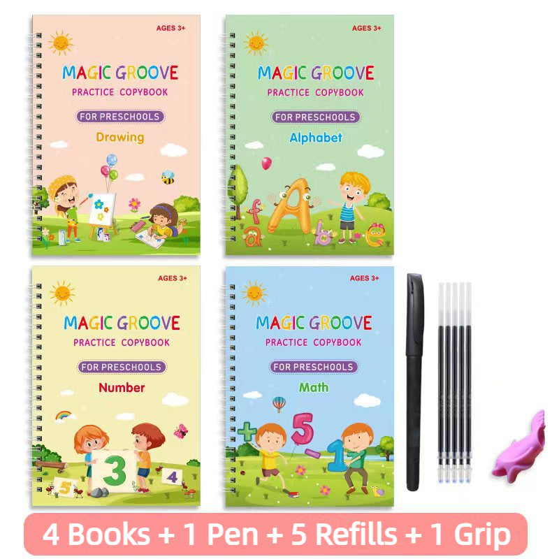 Magic ink pen and a reusable practice book for children, perfect for early learning and skill building