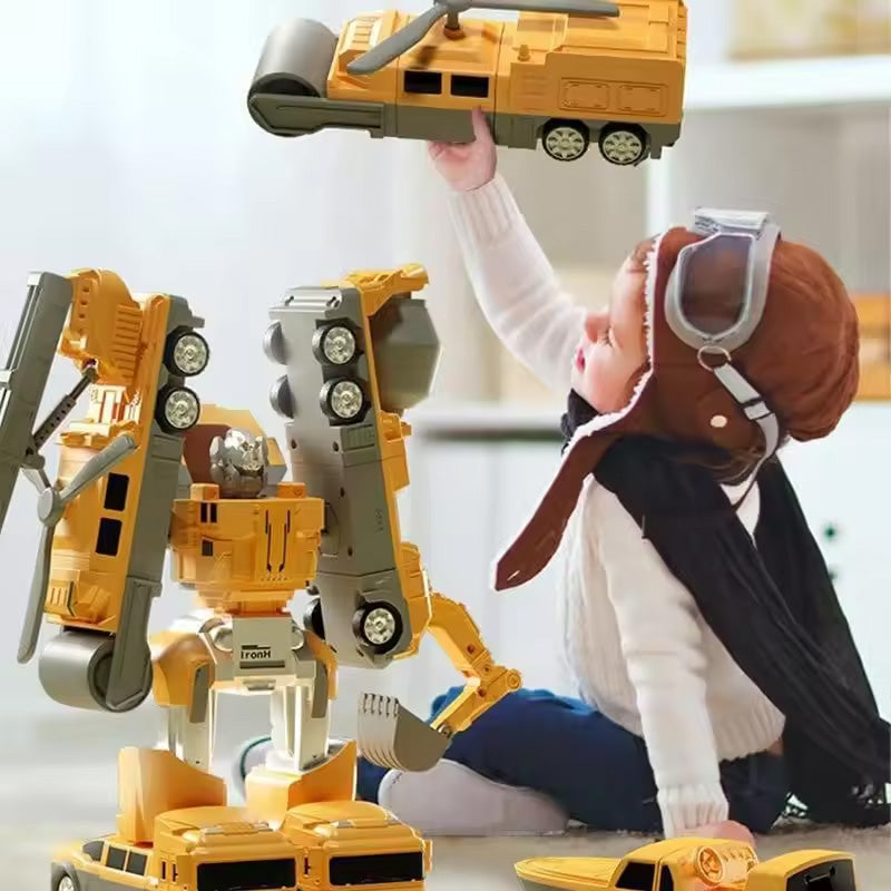Magnetic engineering vehicle set for kids, educational building blocks fostering creativity