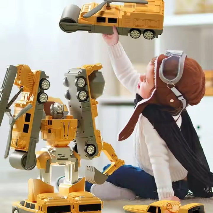 Magnetic engineering vehicle set for kids, educational building blocks fostering creativity