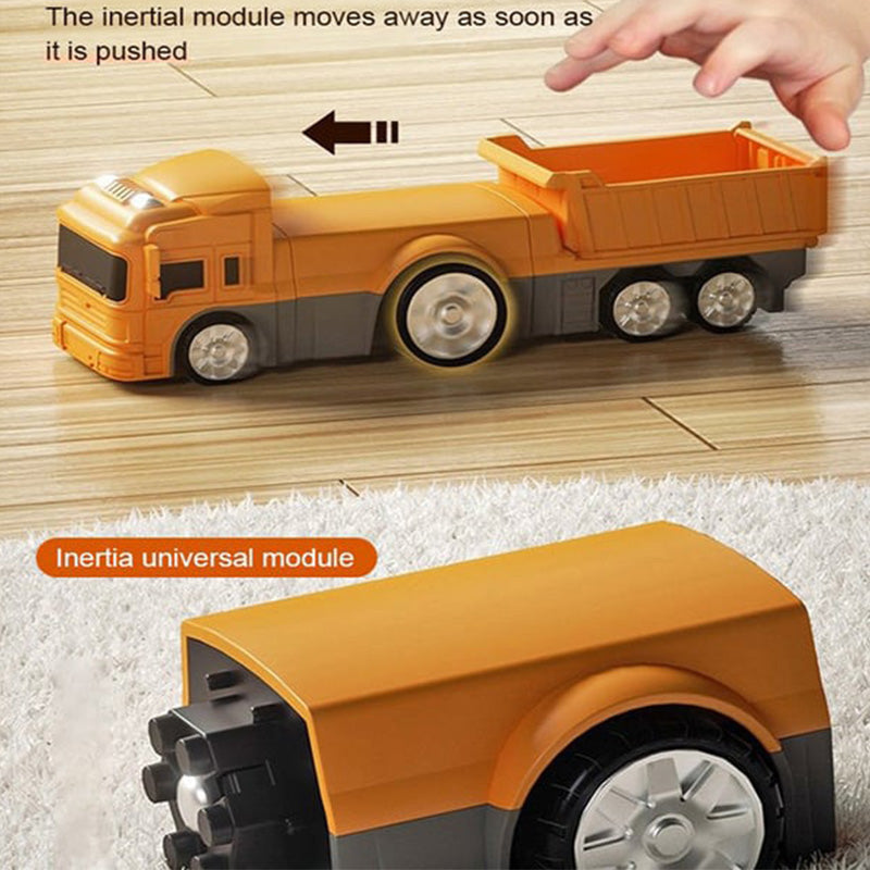 Transforming magnetic engineering vehicle building set, stimulating young minds
