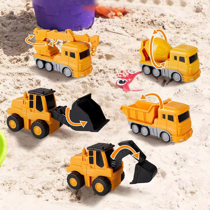 Magnetic engineering vehicle kit, gift-ready transforming toy for children
