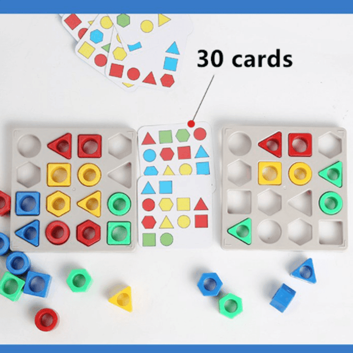 Educational kids' toy featuring various shapes and colors for early learning and development