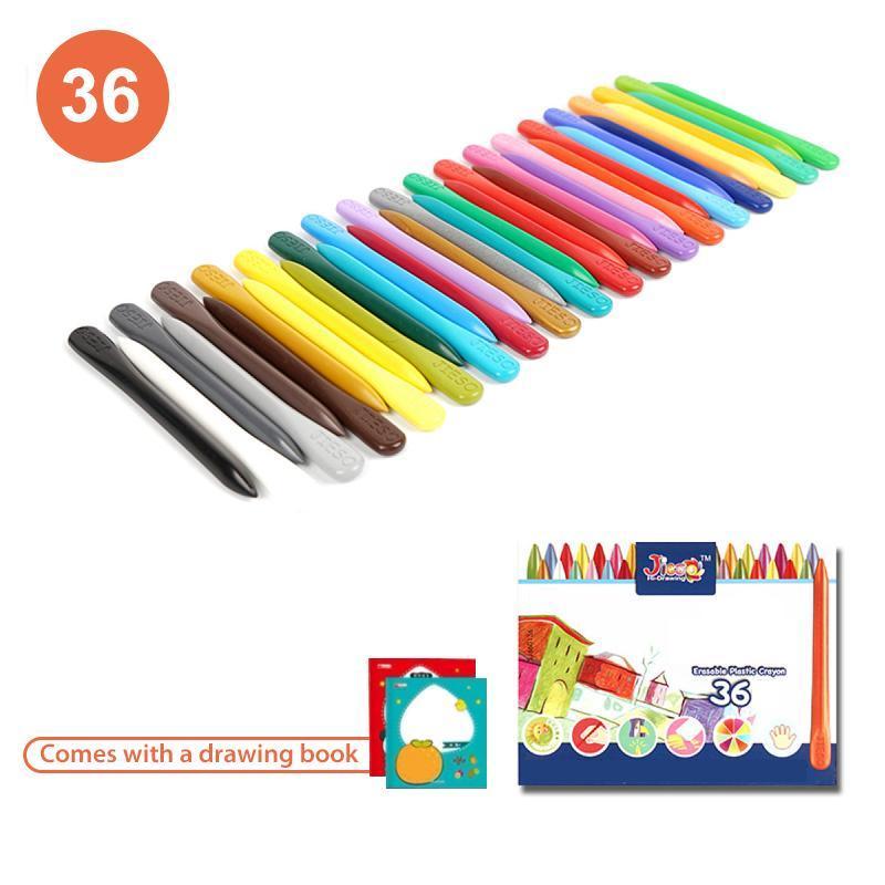 Variety of bean-shaped organic crayons in a children's craft set, promoting early art education