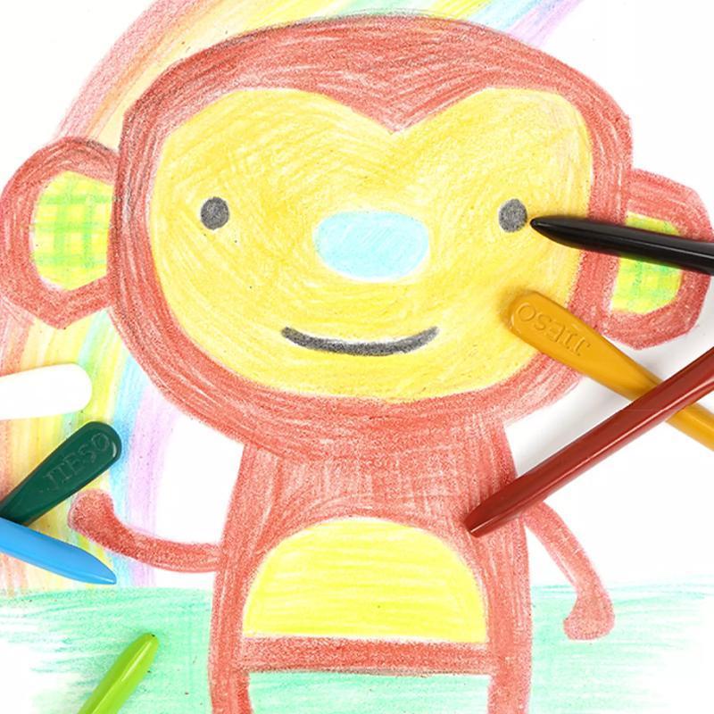 Kids' art supplies: a collection of bean-shaped organic crayons, safe and non-toxic for crafts