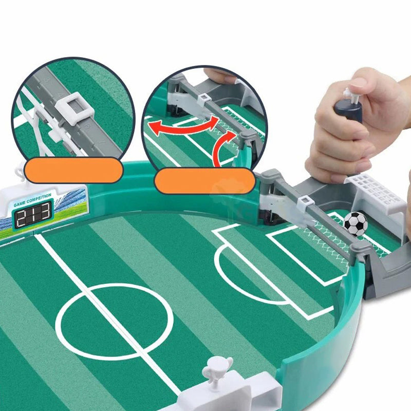 Interactive soccer tabletop game set, green field, two goals, ball, perfect kids toy gift