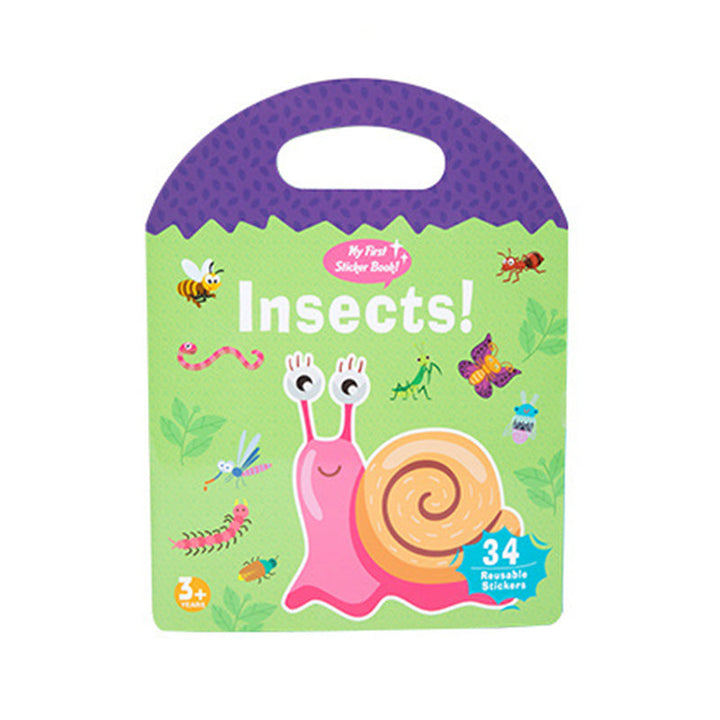Portable quiet book for kids, with a convenient handle for easy carrying to school or trips