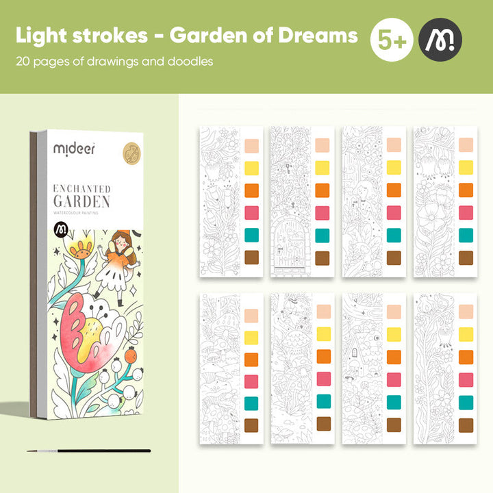 Colorful watercolor painting book for children, encouraging creative expression