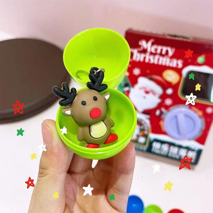 Kids' red mini claw machine toy with clear dome, perfect for small toys or candy prizes