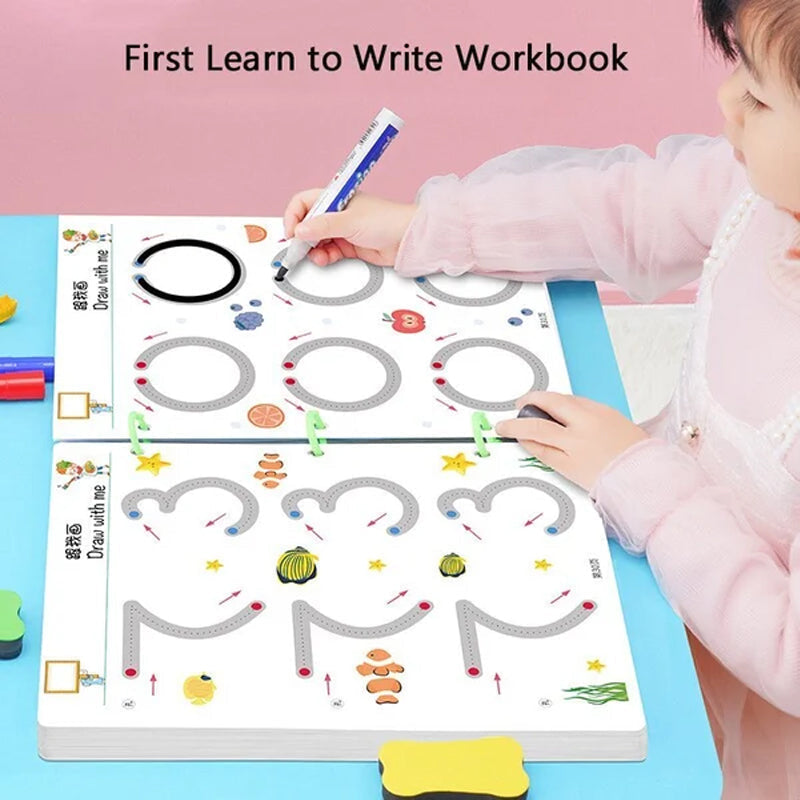Educational toy: reusable workbook for kids, enhancing writing practice for preschoolers.